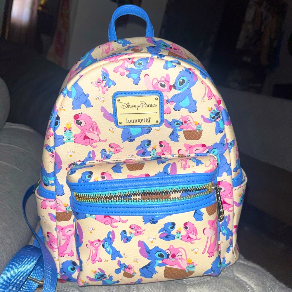 stitch and angel loungefly disney bag